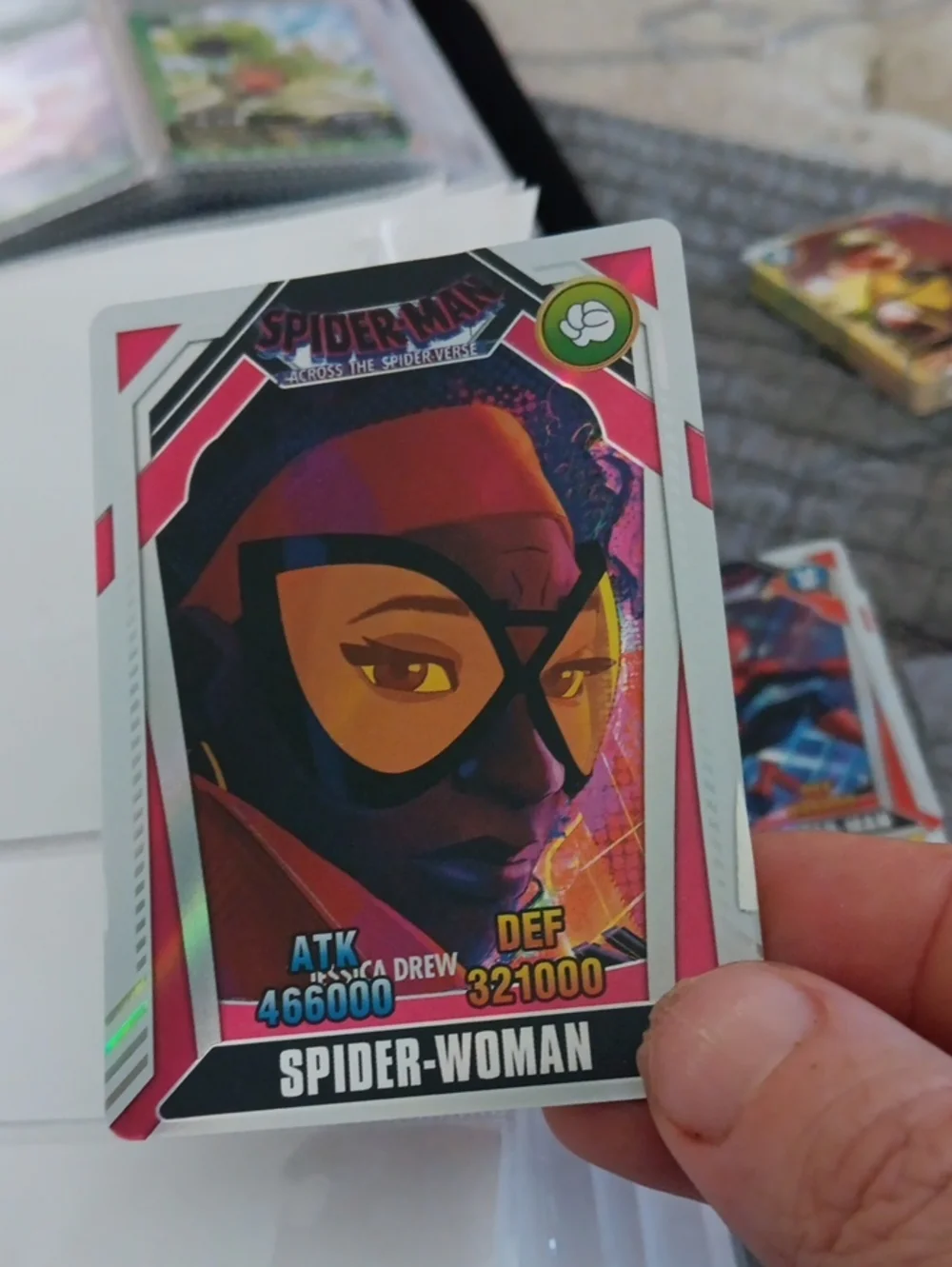 Marvel Spider-Woman Trading Card - Pink, Yellow, Black
